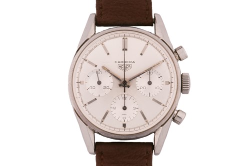 Lot 383 - A Heuer Carerra 2447 S Poly, with a hand-wound...