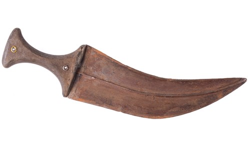 Lot 238 - An old Yemeni Khanja/Jambiya scabbard and belt,...