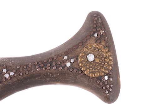 Lot 238 - An old Yemeni Khanja/Jambiya scabbard and belt,...