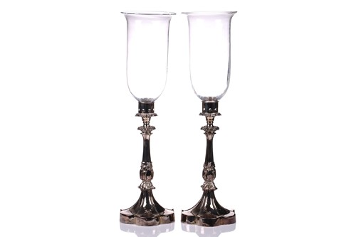 Lot 421 - A pair of large and impressive silverplated...