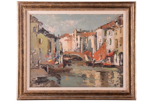 Lot 48 - Late 20th century, Bridge over a canal at...