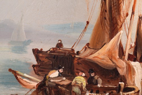 Lot 43 - A late 19th century framed oval porcelain...