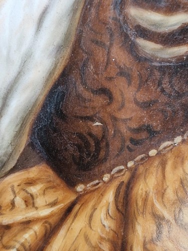 Lot 43 - A late 19th century framed oval porcelain...