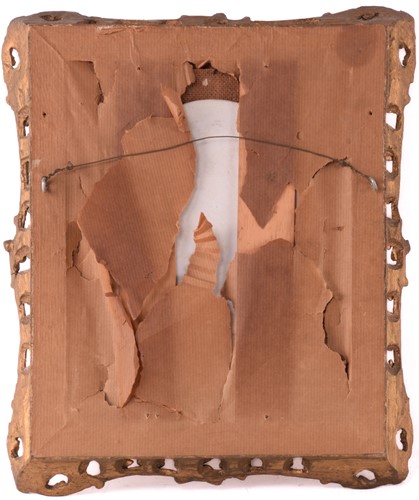 Lot 43 - A late 19th century framed oval porcelain...