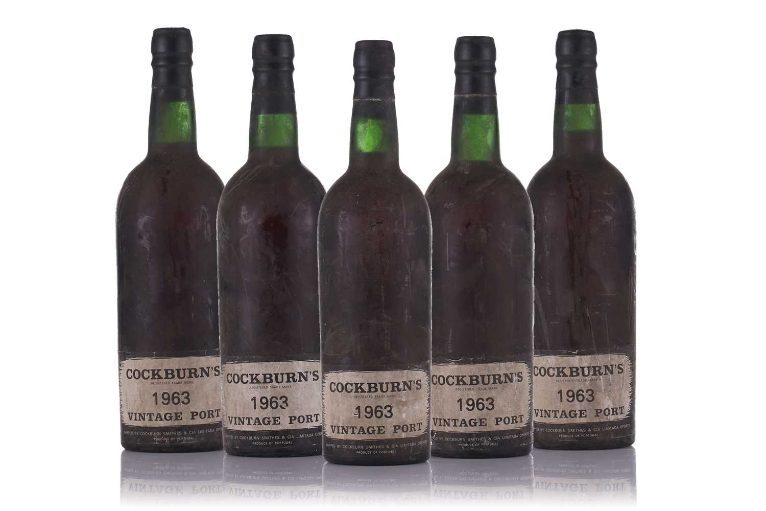 Lot 27 Five bottles of Cockburn's 1963 Vintage Port.