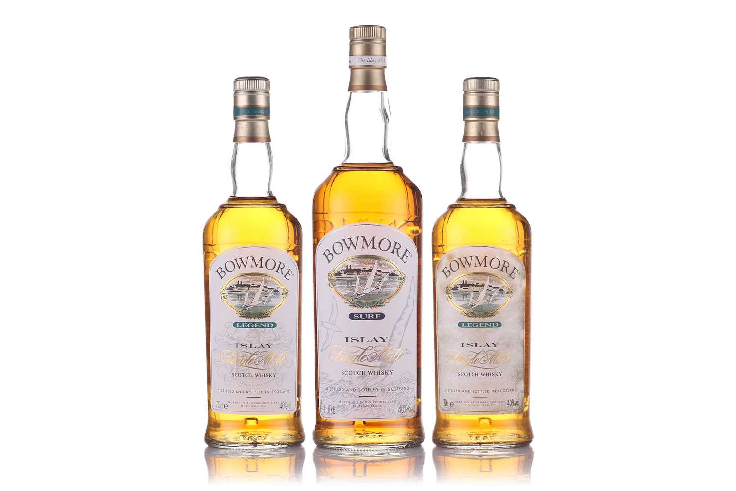 Lot 54 - Two bottles of Bowmore Legend Islay Single...