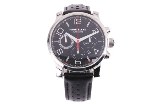 Lot 367 - A Montblanc stainless steel automatic...