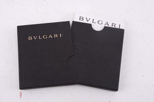 Lot 392 - Bvlgari - An empty black leather watch box...