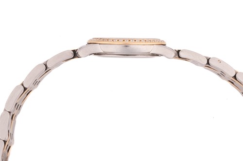 Lot 336 - An Omega DeVille diamond set two tone ladies...