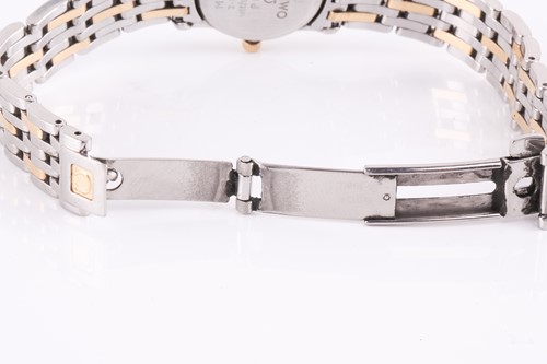 Lot 336 - An Omega DeVille diamond set two tone ladies...