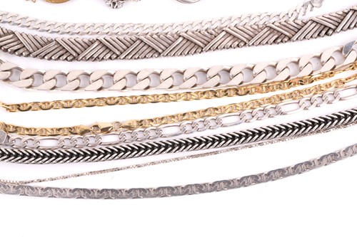 Lot 196 - Assorted white metal jewellery and gilt...