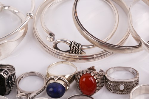 Lot 196 - Assorted white metal jewellery and gilt...