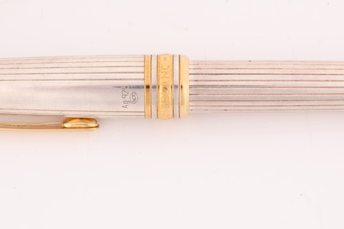 Lot 304 - Montblanc Meisterstück silver fountain pen...