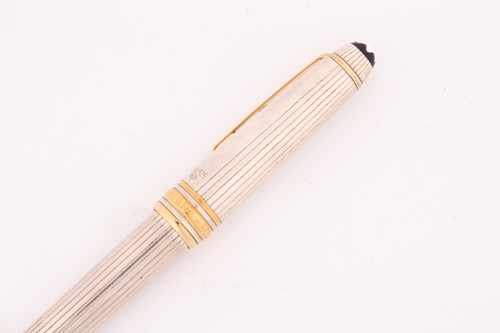 Lot 304 - Montblanc Meisterstück silver fountain pen...