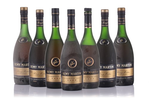 Lot 118 - Seven bottles of Remy Martin Fine Champagne...