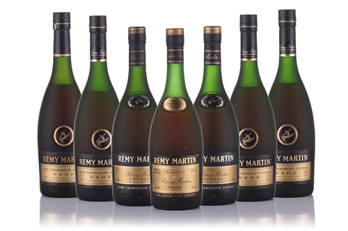 Lot 128 - Seven bottles of Remy Martin Fine Champagne...