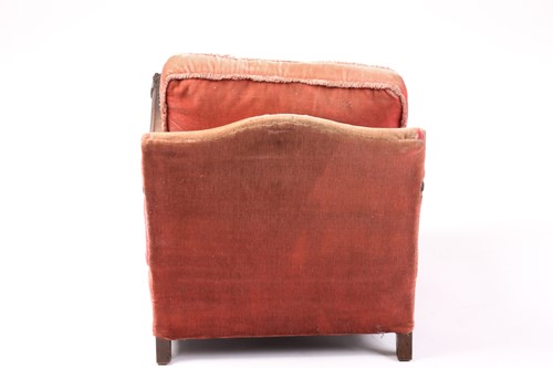 Lot 217 - A carved walnut three-seat Bergere sofa and...