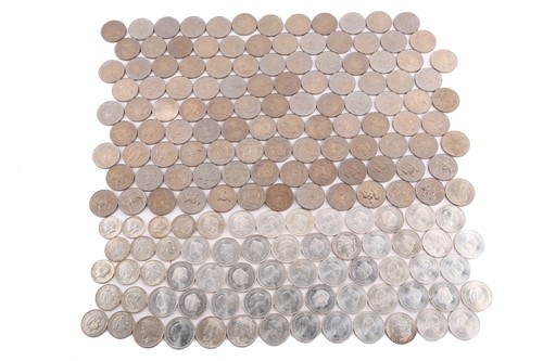 Lot 272 - A collection of silver content coins,...