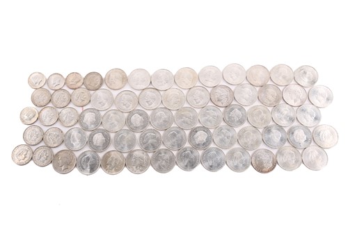 Lot 272 - A collection of silver content coins,...