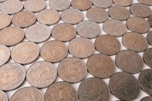 Lot 272 - A collection of silver content coins,...