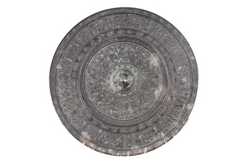Lot 150 - A large Chinese bronze circular mirror,...