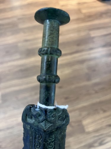 Lot 163 - A Chinese bronze sword, Han Dynasty (206 BC-...