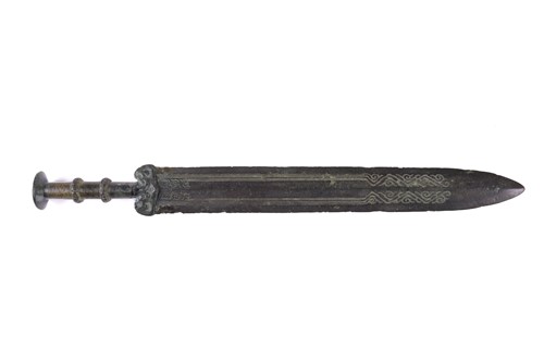 Lot 163 - A Chinese bronze sword, Han Dynasty (206 BC-...