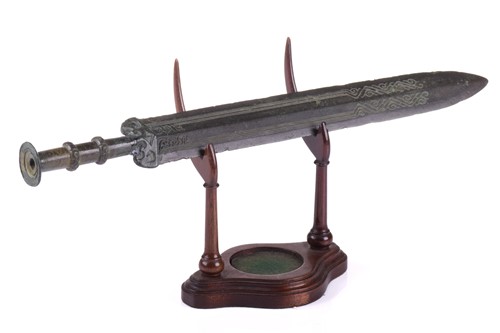 Lot 163 - A Chinese bronze sword, Han Dynasty (206 BC-...