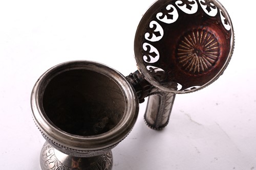 Lot 424 - An Omani silver incense burner (Majmar), early...