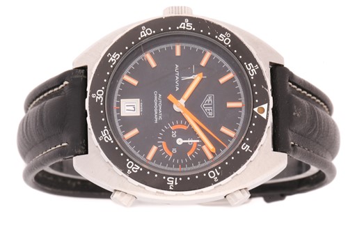 Lot 328 - A Heuer Autavia ref. 15630 stainless steel...