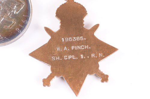 Lot 344 - A WWI medal group, to 196385 W. A. Finch, SH....