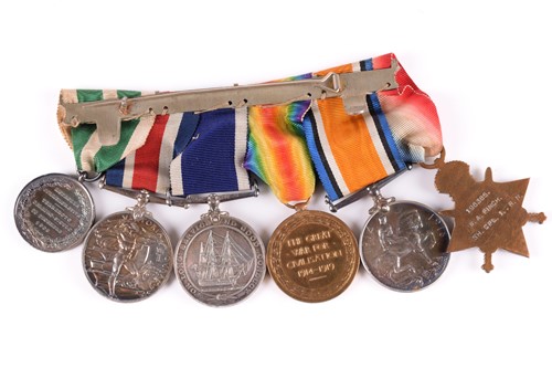 Lot 344 - A WWI medal group, to 196385 W. A. Finch, SH....