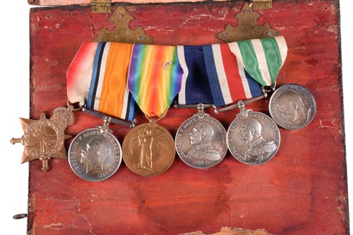 Lot 344 - A WWI medal group, to 196385 W. A. Finch, SH....