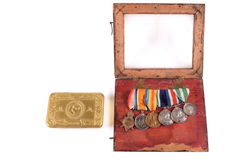 Lot 344 - A WWI medal group, to 196385 W. A. Finch, SH....