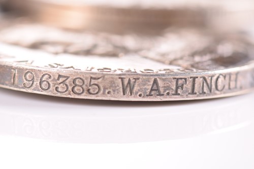 Lot 344 - A WWI medal group, to 196385 W. A. Finch, SH....