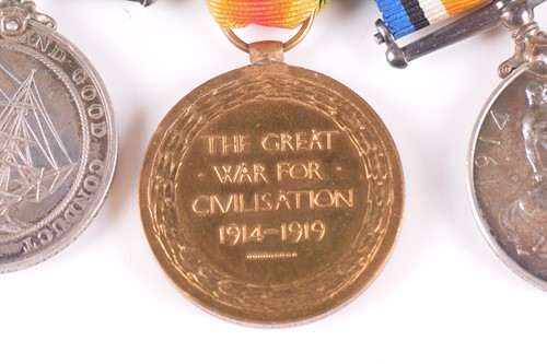 Lot 344 - A WWI medal group, to 196385 W. A. Finch, SH....
