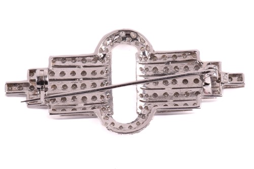 Lot 25 - An Art Deco style diamond brooch, modelled as...