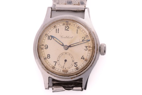 Lot 379 - A 1940s Cortébert gentleman's military-issued...