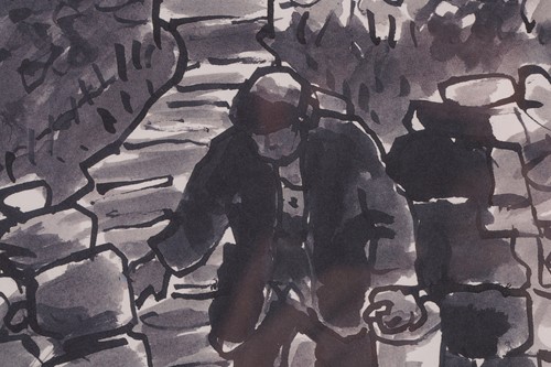 Lot 123 - Kyffin Williams (1918-2006), Farmer with Sheep...