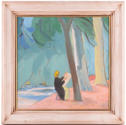Lot 69 - John Melville (1902-1986), Lady Sketching...