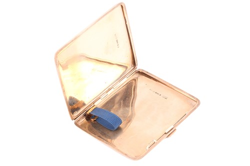 Lot 286 - Asprey - A 9ct gold cigarette case of...