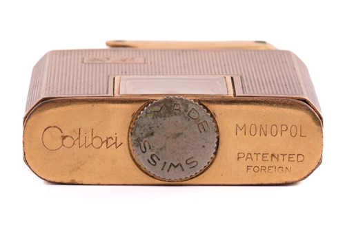 Lot 289 - Colibri - A 9ct gold "Monopol" lighter, the...