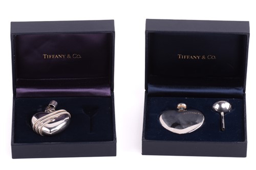 Lot 447 - A Tiffany and Co. silver heart-shaped perfume...