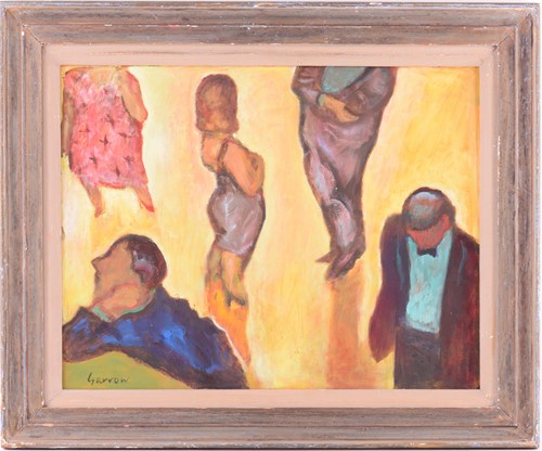 Lot 57 - Simon Garrow (b.1946), Conversation in a...