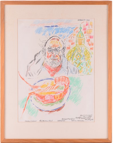 Lot 291 - John Bratby (1928-1992), ‘Self Portrait,...