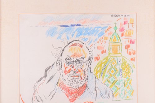 Lot 291 - John Bratby (1928-1992), ‘Self Portrait,...