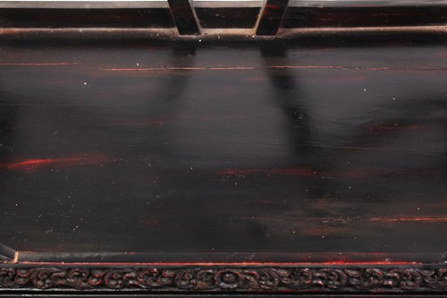 Lot 359 - A Burmese carved and red lacquered Howdar seat...