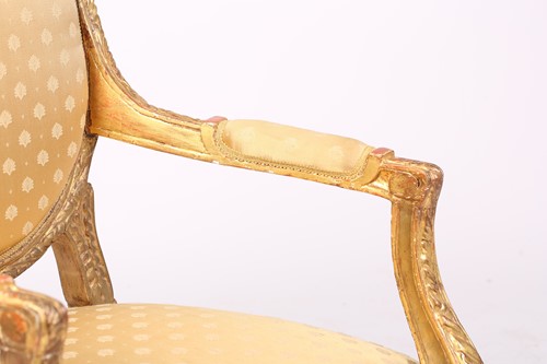 Lot 244 - A Louis XVI style carved and giltwood cameo...
