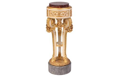 Lot 331 - A Louis XVI-style painted and parcel gilt...