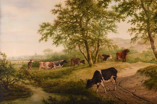 Lot 35 - Adrianus de Visser (1762 - 1837), Cattle and...